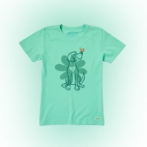 NWT Life is Good Spring Daisy Dog Women’s T-Shirt